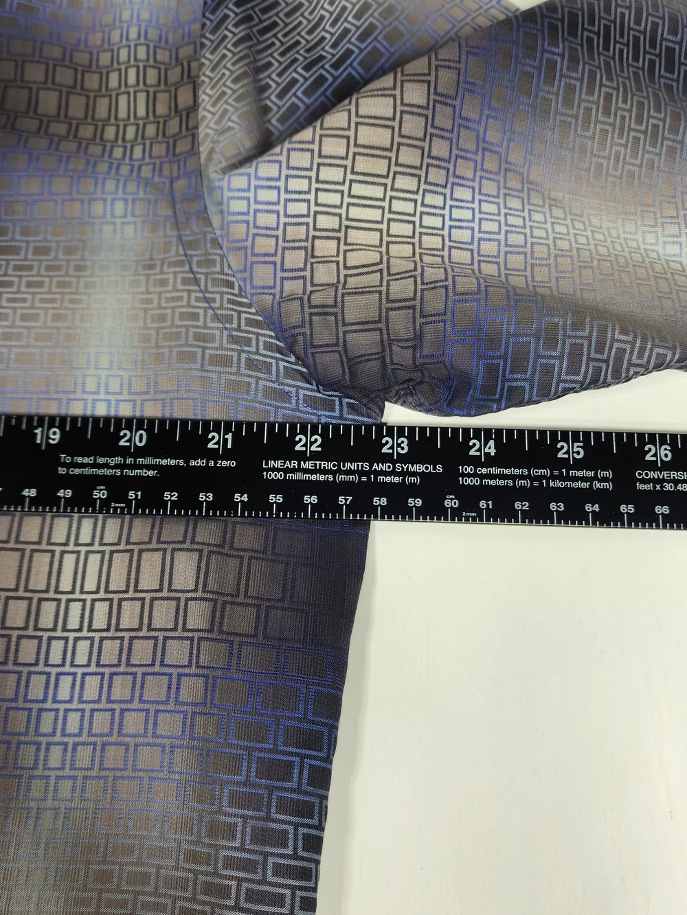 Tailored Fit Geometric Dress Shirt - Blue Gray